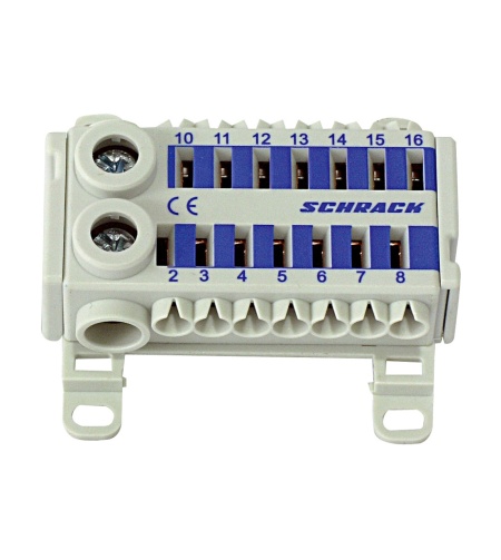 Clemă cu conexiune rapidă, albastru, 2 x 25 mm², 14 x 6 mm²