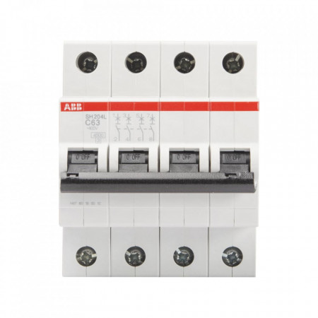 Intrerupator automat, 63A, 4P, 4,5 kA, curba C, ABB