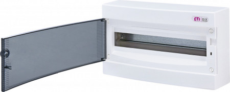 Tablou electric aparent, 18 module, usa transparenta, IP 40, ETI
