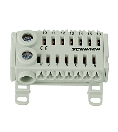 Clemă cu conexiune rapidă, gri, 2 x 25mm², 14 x 6 mm²