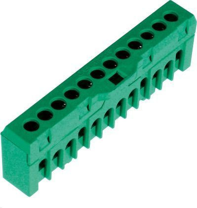 Clema PE cu montaj pe sina DIN, 12 borne, ETI, ESC-QBLOK1202