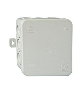 Doza de legaturi, aplicata, 85x85x40 mm, decupabila, IP54, gri
