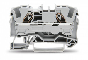 Clema sir Wago de trecere cu 2 conductori; 6mm²,gri ,TOPJOB: 2006-1201 - Img 1