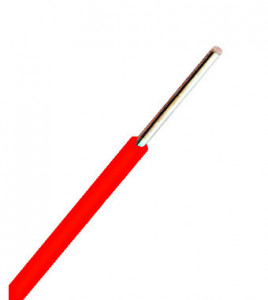 Conductor cu izolaţie din PVC H07V-U 1,5mm² Cu roşu/100m