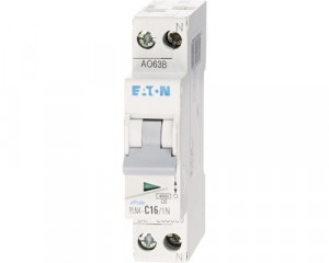 Disjunctor bipolar Eaton, 1P+N, 16A, curba C, 4.5kA