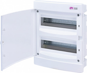 Tablou electric incastrat, 24 module, usa alba, IP 40, ETI
