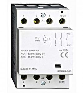 Contactor modular (3UH) 63A, 4 ND, 230Vca, seria AMPARO