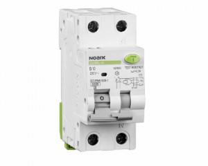Disjunctor cu protectie diferentiala monofazica Noark, 25A, 30mA, curba B, tip A, 6kA