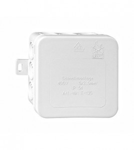 Doza de legaturi, aplicata, 75x75x40 mm, decupabila, IP54, gri