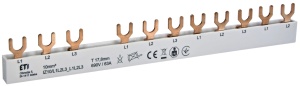 Busbar trifazat 3 poli, IZ10/L1L2L3_L1L2L3
