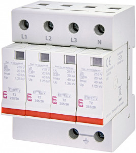 Descarcator pentru supratensiuni AC ETITEC V T2 255/20 4+0 RC