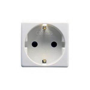 Priza Schuko 2M 2P+E 16A Alb, SYSTEM GW20265