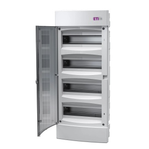 Tablou electric incastrat, 48 module, usa transparenta, IP 40, ETI