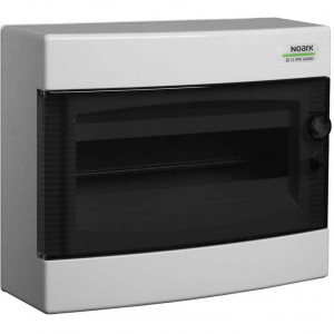 Tablou electric PVC, 12 module, aplicat, Noark, IP40, cu usa transparenta