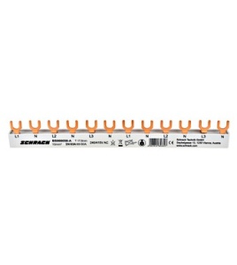 Busbar trifazat 3 poli, 1+N 12M FURCA L1N L2N L3N Schrack