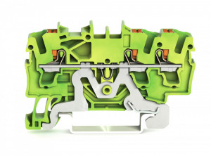 Clema sir Wago de trecere cu 3 conductori; 2,5 mm²,verde/galben ,TOPJOB: 2202-1307