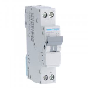 Siguranta automata 1P+N, 1 modul, 10A, 4.5KA, curba C, MJ510J, Hager
