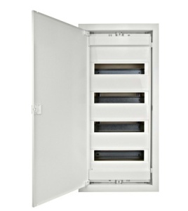 Tablou electric incastrat, 56 module, usa metalica alba, 4r-48/56UH, pentru pereti din caramida