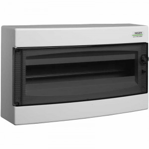 Tablou electric PVC, 18 module, aplicat, Noark, IP40, cu usa transparenta