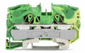 Clema sir Wago de trecere cu 2 conductori; 16mm²,verde/galben ,TOPJOB : 2016-1207