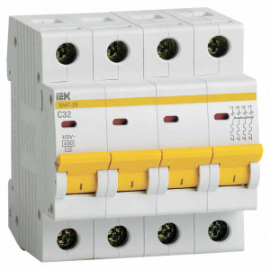 Disjunctor tetrapolar iEK, 4P, 32A, curba C, 4.5kA, MVA20