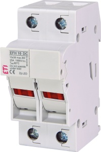 Separator DC pentru sigurante fuzibile, EFH 10, 2 poli, maxim 25A, LED