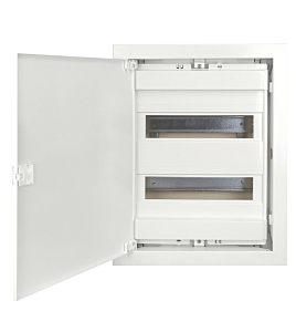 Tablou electric incastrat, 24 module, usa metalica alba, Schrack