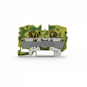 Clema sir Wago de trecere cu 2 conductori; 10 mm²,verde/galben ,TOPJOB: 2010-1207 - Img 1