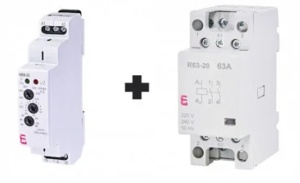 Pachet dispozitive protectie sub/supratensiune monofazate (Releu HRN31 + Contactor modular R63-20)