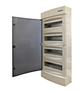 Tablou electric aparent, 48 module, usa transparenta, IP 40, Schrack