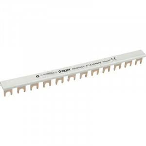 Busbar monopolar, 12 module, 63A, KDN163A, Hager