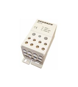 Clema derivatie 1 pol 250A,1x120 mm²/2x35 mm²+5x16 mm²+4x10 mm², Schrack, IKB01120