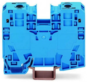 Clema sir Wago de trecere cu 2 conductori; 35 mm²,albastru : 285-134 - Img 1