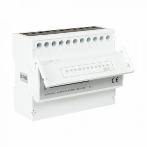 Contor trifazat pe sina digital, maxim 3x100A, 4 module - Img 5