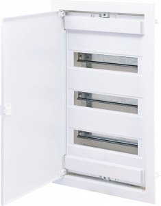 Tablou electric incastrat, 42 module, usa metalica alba, ECG42