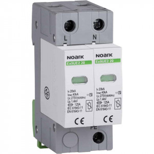 Descarcator la supratensiune Noark, 2+0, debrosabil fara semnalizare, 2P, tip C, 275VAC