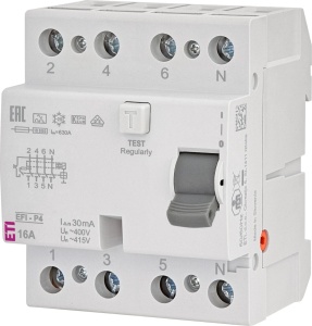 RCCB EFI-P4, tip A, 16 A, 30 mA