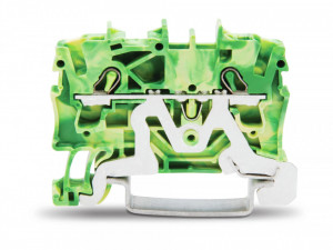 Clema sir Wago de trecere cu 2 conductori; 2,5 mm²,verde-galben ,TOPJOB 2002-1207 - Img 1