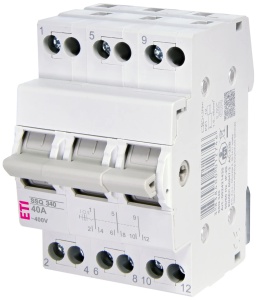 Comutator SSQ, 40A, 3 module, trifazat, ETI