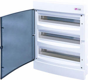 Tablou electric incastrat, 54 module, usa transparenta, IP 40, ETI