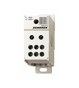 Clema derivatie 1 pol 160A, intrare 1x70 mm², iesire 6x16 mm², Schrack, IKB01070