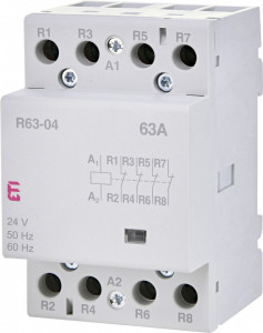 Contactor modular R63-04 24 V