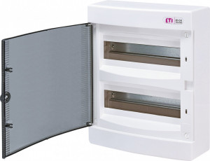 Tablou electric aparent, 24 module, usa transparenta, IP 40, ETI