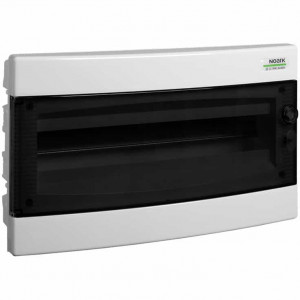 Tablou electric PVC, 18 module, incastrat, Noark, IP40, cu usa transparenta, PNF