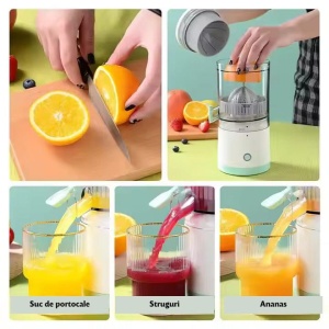 Storcator de fructe portabil, 45 W, alimentare USB, 5V, rezervor integrat pentru suc - Img 3