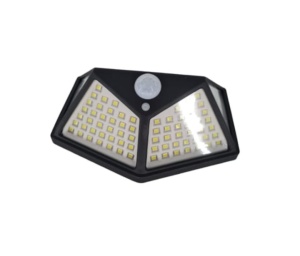 Lampa solara, 100 LED, senzor de miscare, iluminare automata, exterior, set 5 bucati, 13 × 10 cm - Img 2