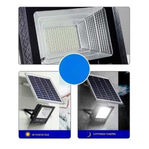 Proiector LED Jortan cu panou solar 50W, set 2 bucati, IP67, indicator baterie, senzor de lumina,6500 k - Img 2