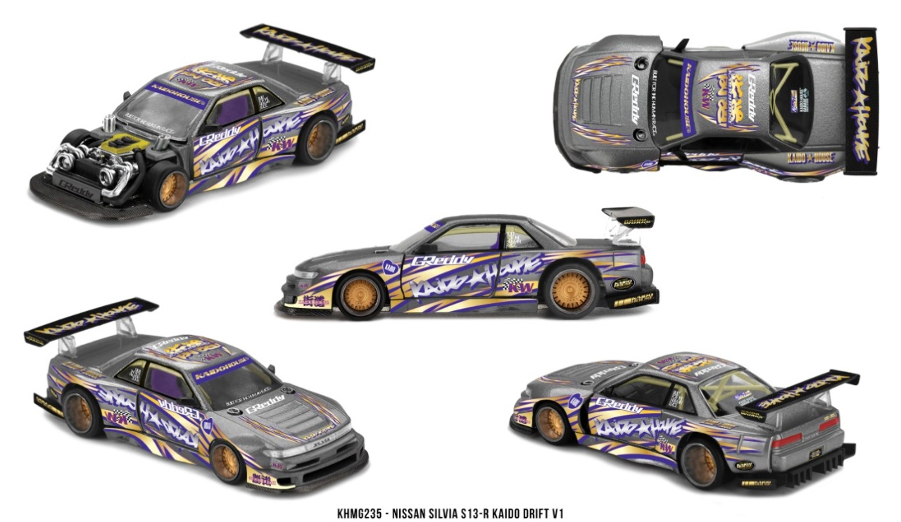 Nissan Silvia S13 ドリフトミニカー 1:64 Nissan Silvia S13-R KAIDO DRIFT V1