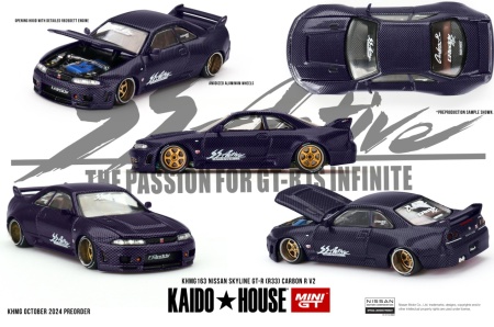 1:64 Nissan Skyline GT-R (R33) Active Carbon R V2