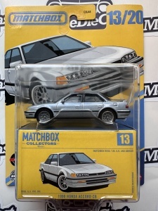 1:64 1990 Honda Accord C8 Light Blue Matchbox Collectors